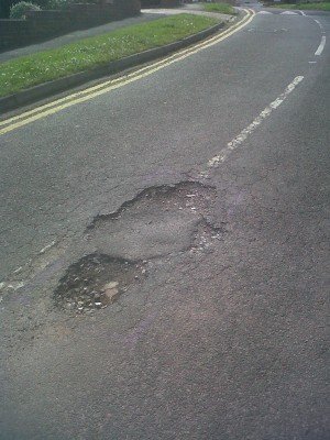 Pothole in Leasway , Rayleigh