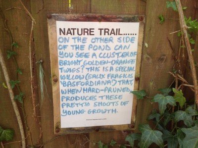 The dedicated volunteers do a lot of work around the mount, including providing notices like these.