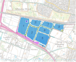 the photo shows a map of the proposed layout of the solar PV farm